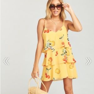 ShowMeYourMumu Suarez Ruffle Dress L Fruit Basket